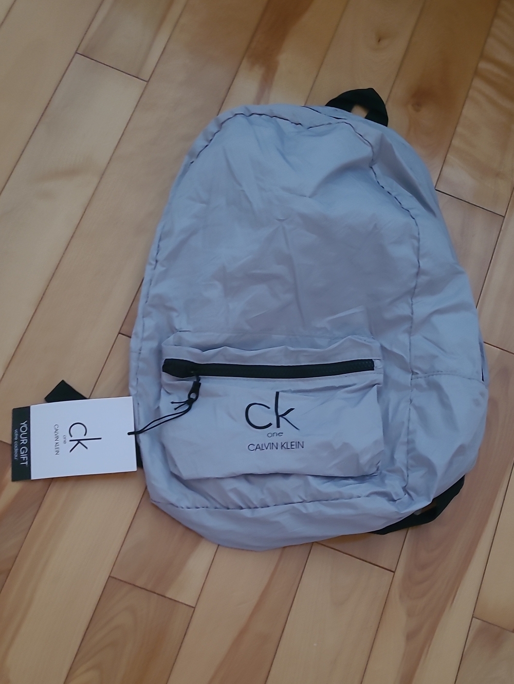 Calvin Klein Light Gray CK One Backpack